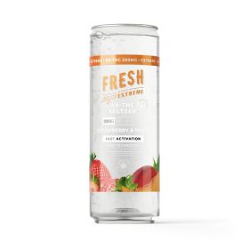 200mg Strawberry & Peach THC Seltzer - Delta 9 Nano - Fresh