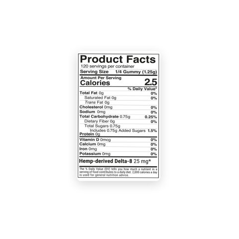 100mg Delta 8 Gummies - Fruity Blend - Thumbnail 9