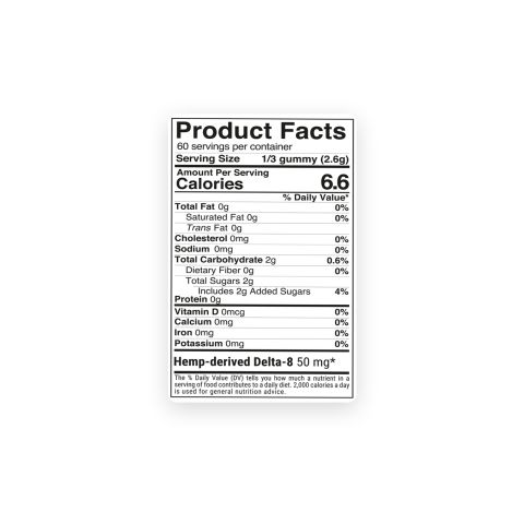 150mg Delta 8 Gummies - Tropical Mix - Thumbnail 9