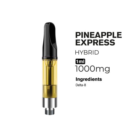 1000mg D8 Vape Cart - Pineapple Express - Hybrid - 1ml - Thumbnail 4