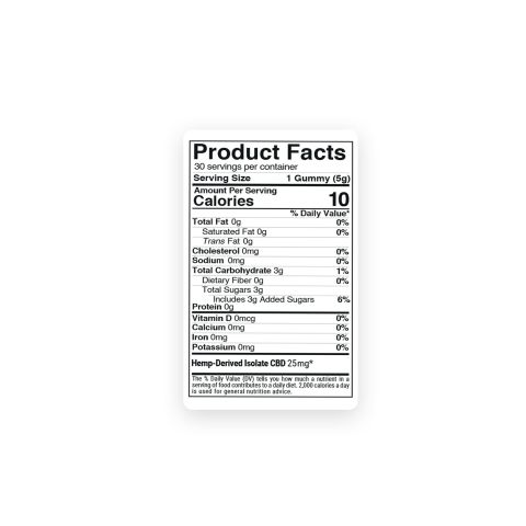 25mg CBD Isolate Gummies - Original Mix - Thumbnail 9