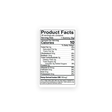 100mg CBD Isolate Gummies - Berries Mix - Thumbnail 9