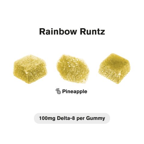 100mg Delta 8 + Live Resin Gummies - Rainbow Runtz - Indica - Thumbnail 4
