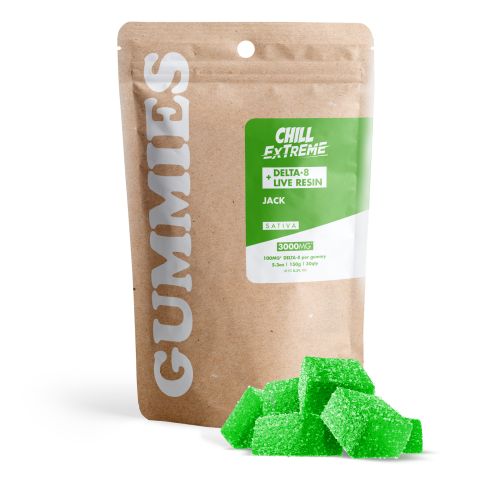 100mg Delta 8 + Live Resin Gummies - Jack Herer - Sativa - Thumbnail 2