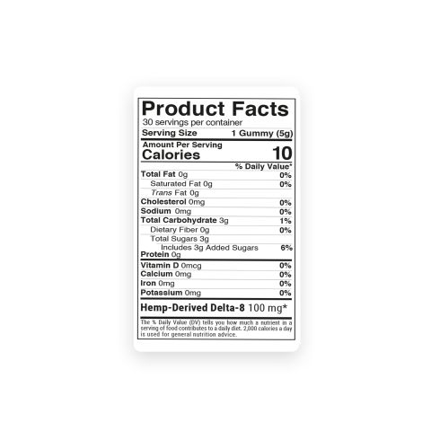 100mg Delta 8 + Live Resin Gummies - Jack Herer - Sativa - Thumbnail 9