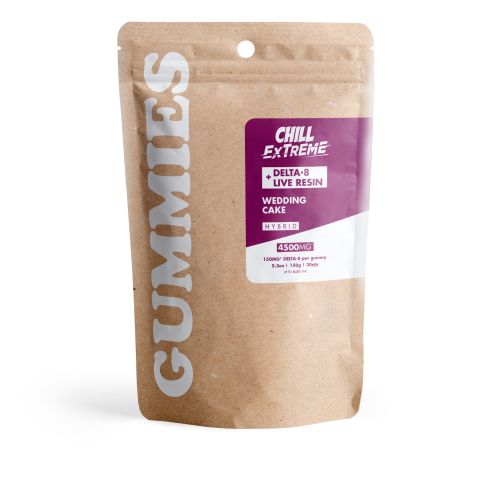 150mg Delta 8 + Live Resin Gummies - Wedding Cake - Hybrid - Thumbnail 3
