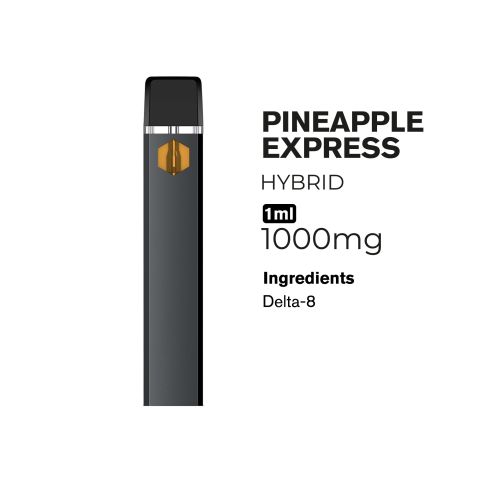 1000mg Delta 8 Vape Pen - Pineapple Express - Hybrid - 1ml - Thumbnail 4