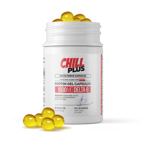 25mg Delta 8 Soft Gel Capsules - 60ct - Chill Plus - Thumbnail 2