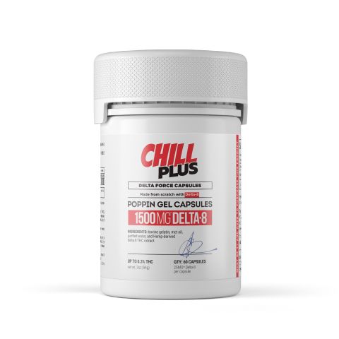 25mg Delta 8 Soft Gel Capsules - 60ct - Chill Plus - Thumbnail 3