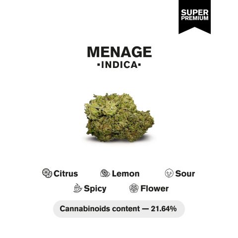 Ménage Flower - THCA - Indica - Thumbnail 4