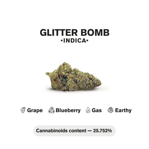 1.5g Glitter Bomb King Size Pre-Roll - Indica - THCA - 1 Joint - Thumbnail 5