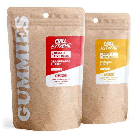 Delta 8 + Live Resin Gummies - Indica Bundle - Chill Extreme - Thumbnail 1