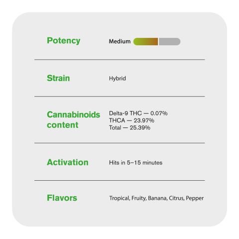 Banana Flower - THCA - Hybrid - Thumbnail 6