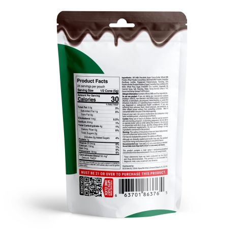 100mg D8, THCP Waffle Cones - Hazelnut Cream + Milk Chocolate - Thumbnail 8