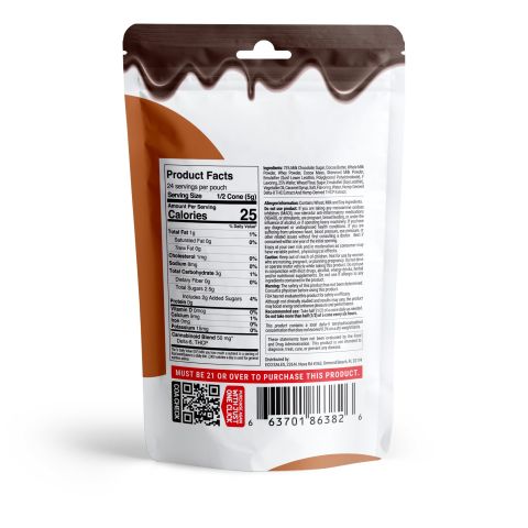 100mg D8, THCP Waffle Cones - Milk Chocolate - Thumbnail 8
