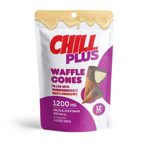 100mg White Chocolate Waffle Cones - D8 & THCP - Thumbnail 3