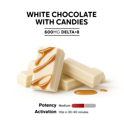 600mg White Chocolate & Caramel Bar - Delta 8 - Thumbnail 4