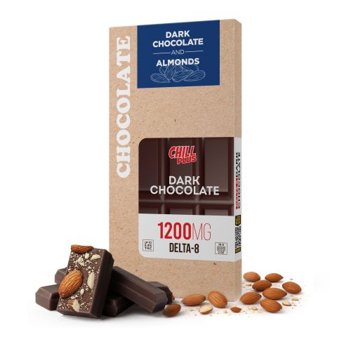 1,200mg Dark Chocolate & Almond Bar - Delta 8 - Thumbnail 2