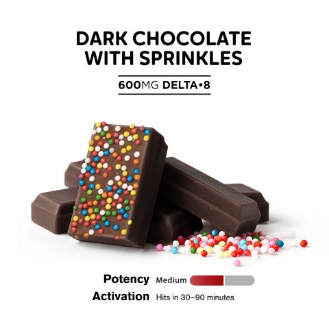 600mg Dark Chocolate & Sprinkles Bar - Delta 8 - Thumbnail 4