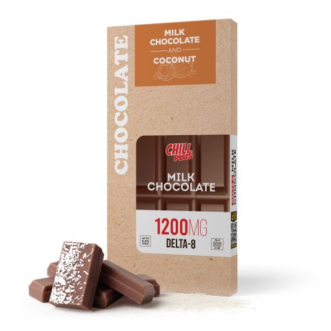 1,200mg Milk Chocolate & Coconut Flakes Bar - Delta 8 - Thumbnail 2