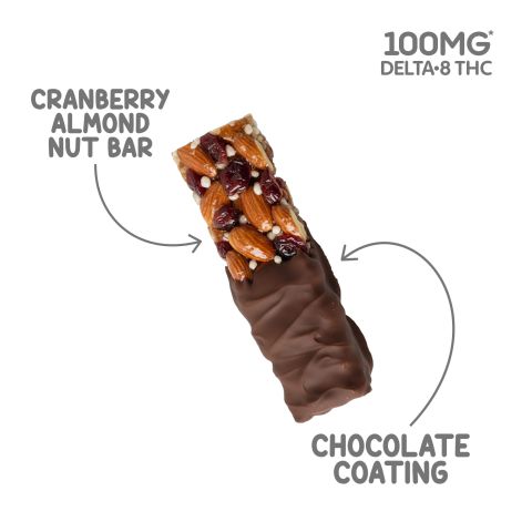 100mg - Delta 8 - Cranberry Almond Nut Bar - Thumbnail 4