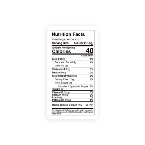 100mg - Delta 8 - Cranberry Almond Nut Bar - Thumbnail 9