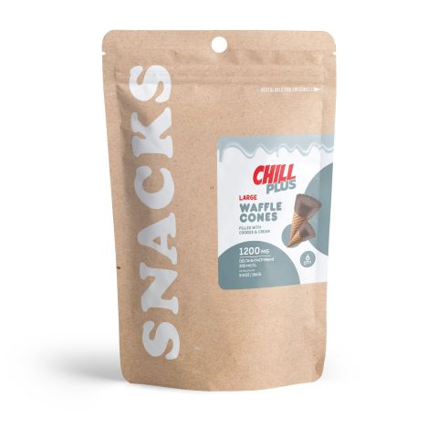 200mg Cookies & Cream Waffle Cones - D8 & THCP - Thumbnail 2