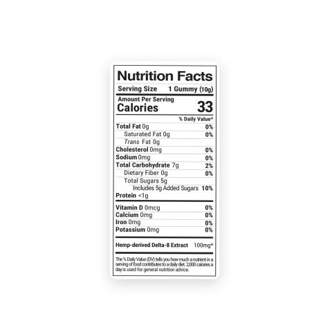 100mg Delta 8 Gummies - Assorted Sour Mix Rings - Thumbnail 12