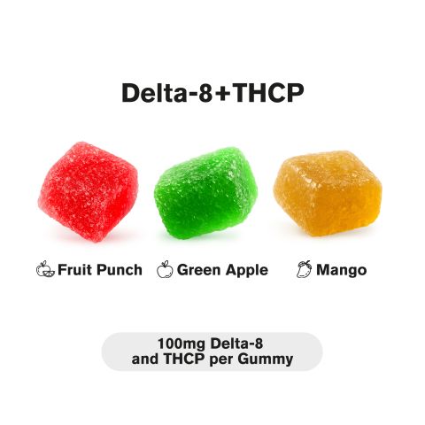 100mg D8 & THCP Gummies - Fruity Mix - Thumbnail 3