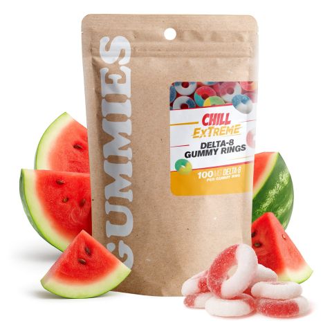 100mg Delta 8 Gummies - Sour Watermelon Rings - Thumbnail 3