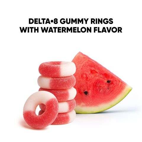 100mg Delta 8 Gummies - Sour Watermelon Rings - Thumbnail 5