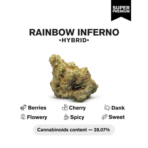 Rainbow Inferno Flower - THCA - Hybrid - Thumbnail 3