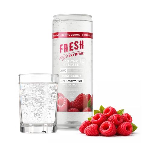 200mg Raspberry THC Seltzer - D9 Nano - Fresh - Thumbnail 2