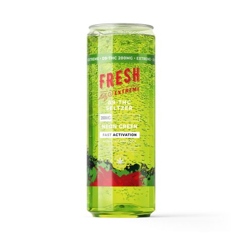 200mg Neon Green THC Seltzer - D9 Nano - Fresh - Thumbnail 1