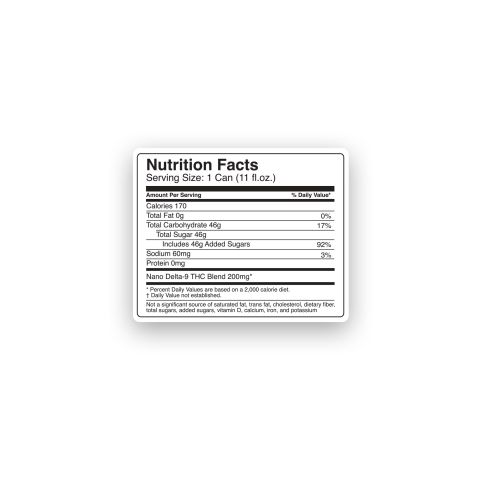 200mg Neon Green THC Seltzer - D9 Nano - Fresh - Thumbnail 8