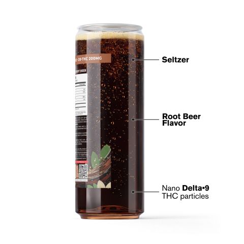 200mg Root Beer THC Seltzer - D9 Nano - Fresh - Thumbnail 3