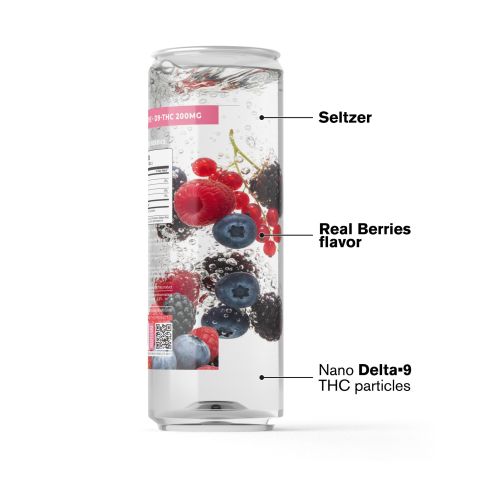 200mg Berries THC Seltzer - D9 Nano - Fresh - Thumbnail 3