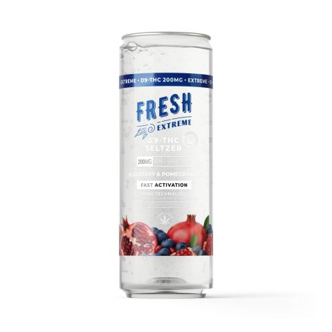 200mg Blueberry & Pomegranate THC Seltzer - D9 Nano - Fresh - Thumbnail 1