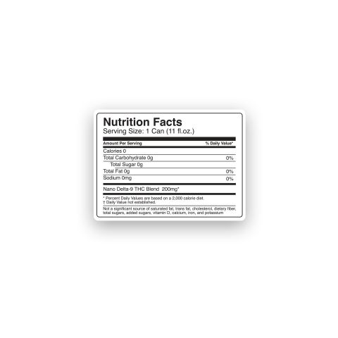 200mg Blueberry & Pomegranate THC Seltzer - D9 Nano - Fresh - Thumbnail 8