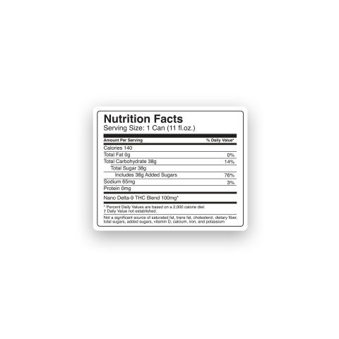100mg Lemon Lime THC Seltzer - D9 Nano - Fresh - Thumbnail 8