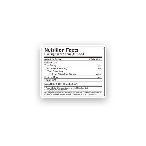 200mg Ginger Ale THC Seltzer - D9 Nano - Fresh - Thumbnail 8
