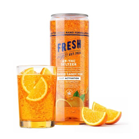 100mg Orange Candy Pop THC Seltzer - D9 Nano - Fresh - Thumbnail 2