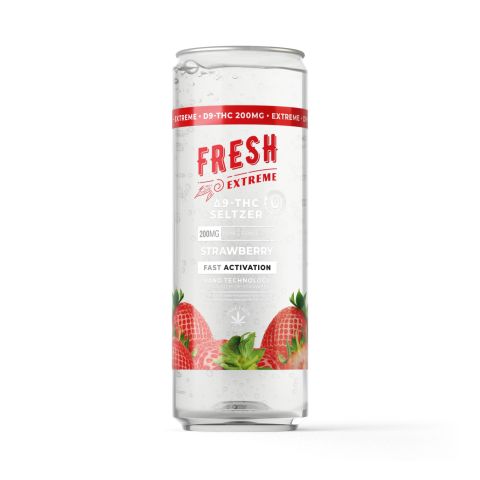 200mg Strawberry THC Seltzer - D9 Nano - Fresh - Thumbnail 1