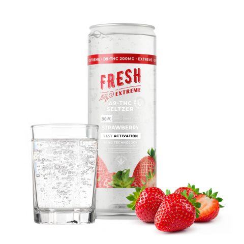200mg Strawberry THC Seltzer - D9 Nano - Fresh - Thumbnail 2