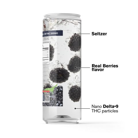 200mg Blackberry THC Seltzer - D9 Nano - Fresh - Thumbnail 3