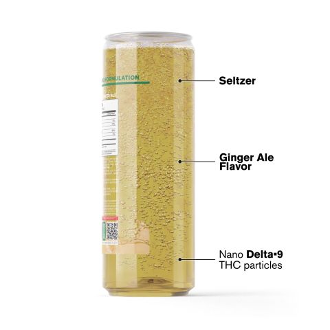 100mg Ginger Ale THC Seltzer - D9 Nano - Fresh - Thumbnail 3