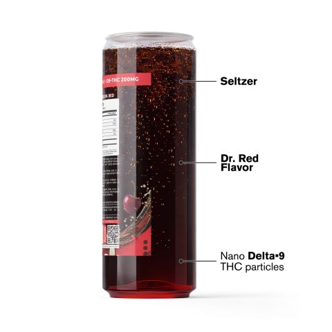 200mg Dr.Red THC Seltzer - D9 Nano - Fresh - Thumbnail 3