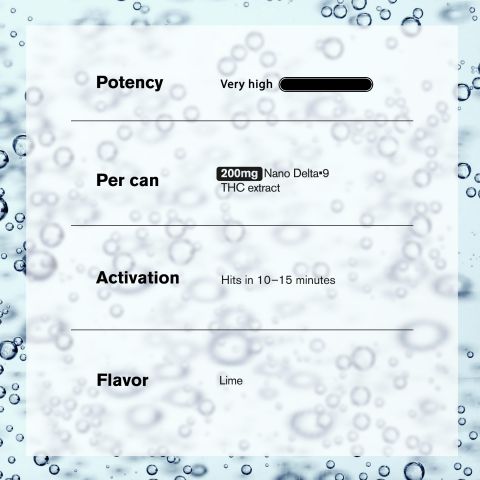 200mg Lime THC Seltzer - D9 Nano - Fresh - Thumbnail 5