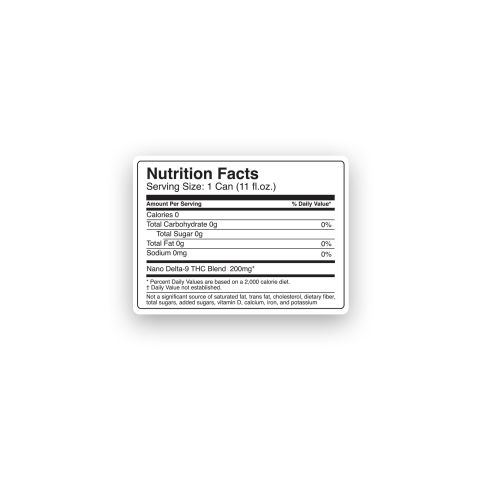 200mg Lime THC Seltzer - D9 Nano - Fresh - Thumbnail 8