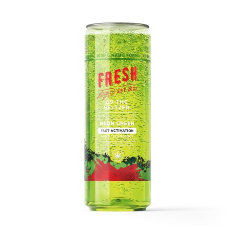 100mg Neon Green THC Seltzer - D9 Nano - Fresh - Thumbnail 1